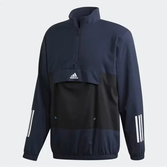ADIDAS MTS Tech Half Zip Track Jacket Legend Ink Blue White {H28}